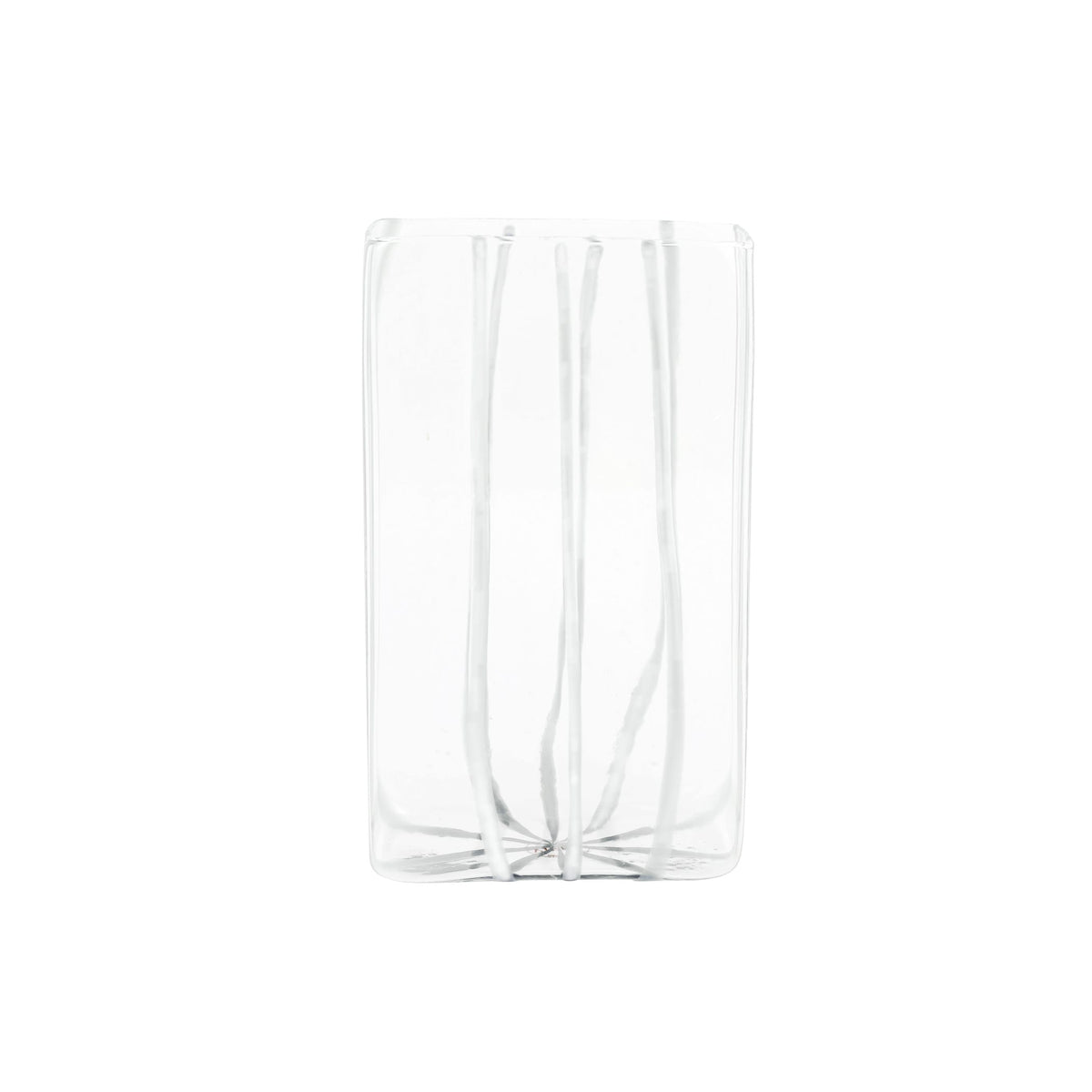 Nuovo Stripe White Rectangular Vase