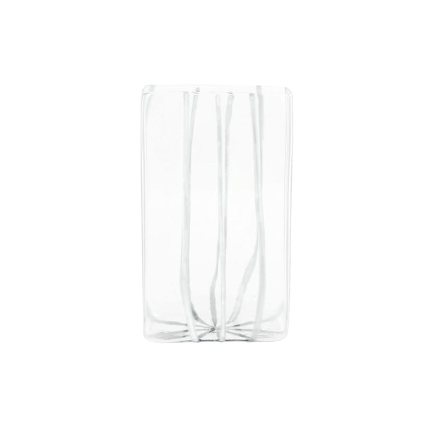 Nuovo Stripe White Rectangular Vase