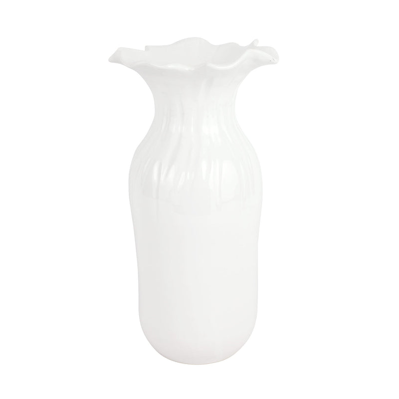 Ondulata White Large Vase