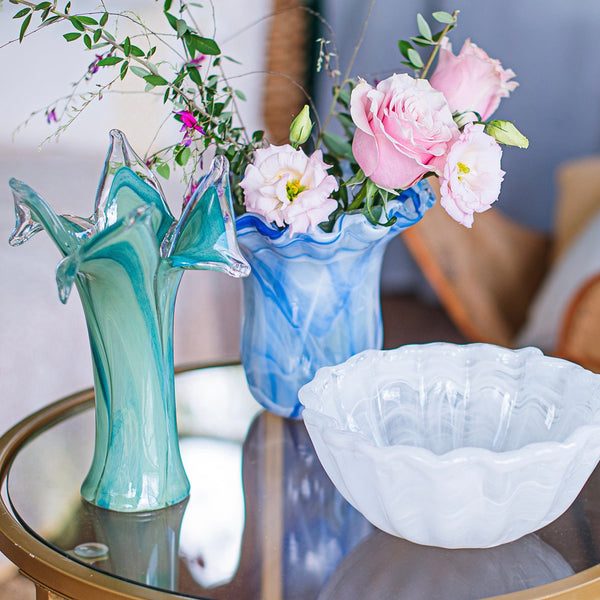 Onda Glass White Small Bowl