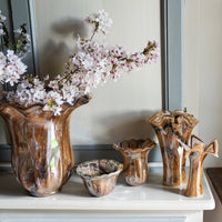 Onda Glass Tortoiseshell Small Rimmed Bowl