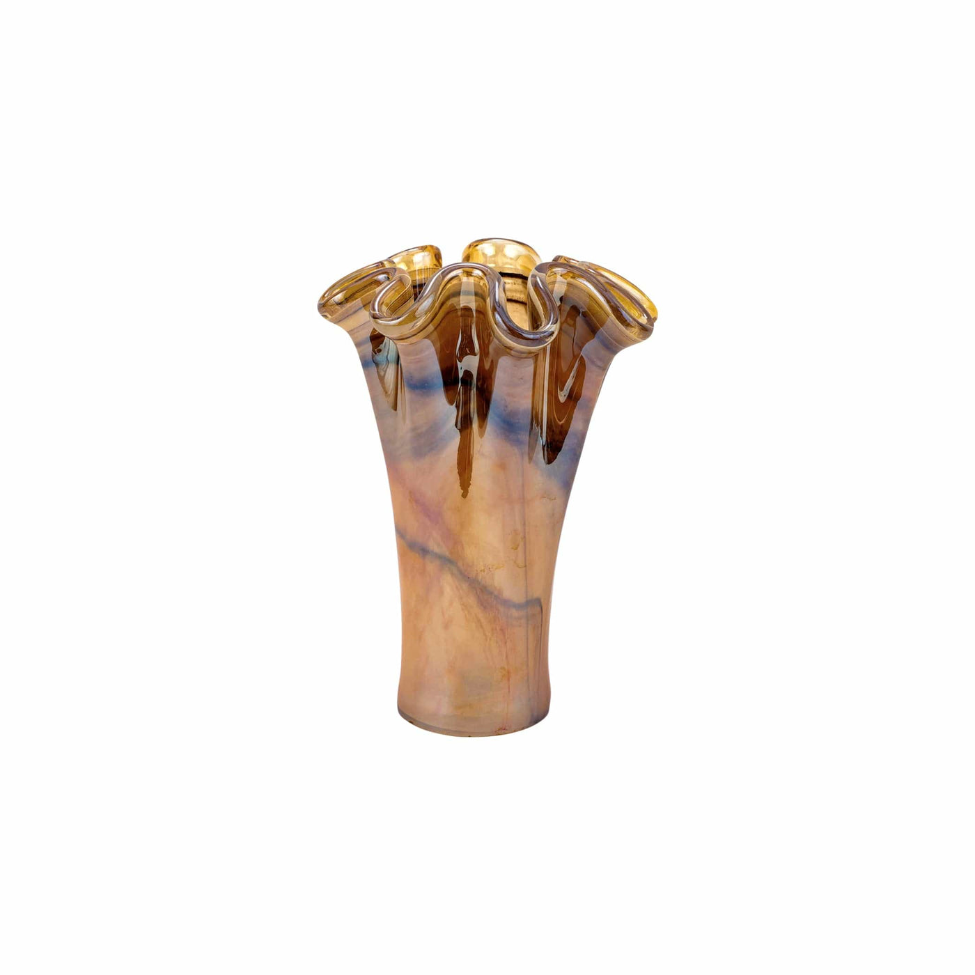Onda Glass Tortoiseshell Short Vase