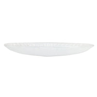 Onda Glass White Long Oval Bowl
