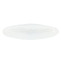 Onda Glass White Long Oval Bowl
