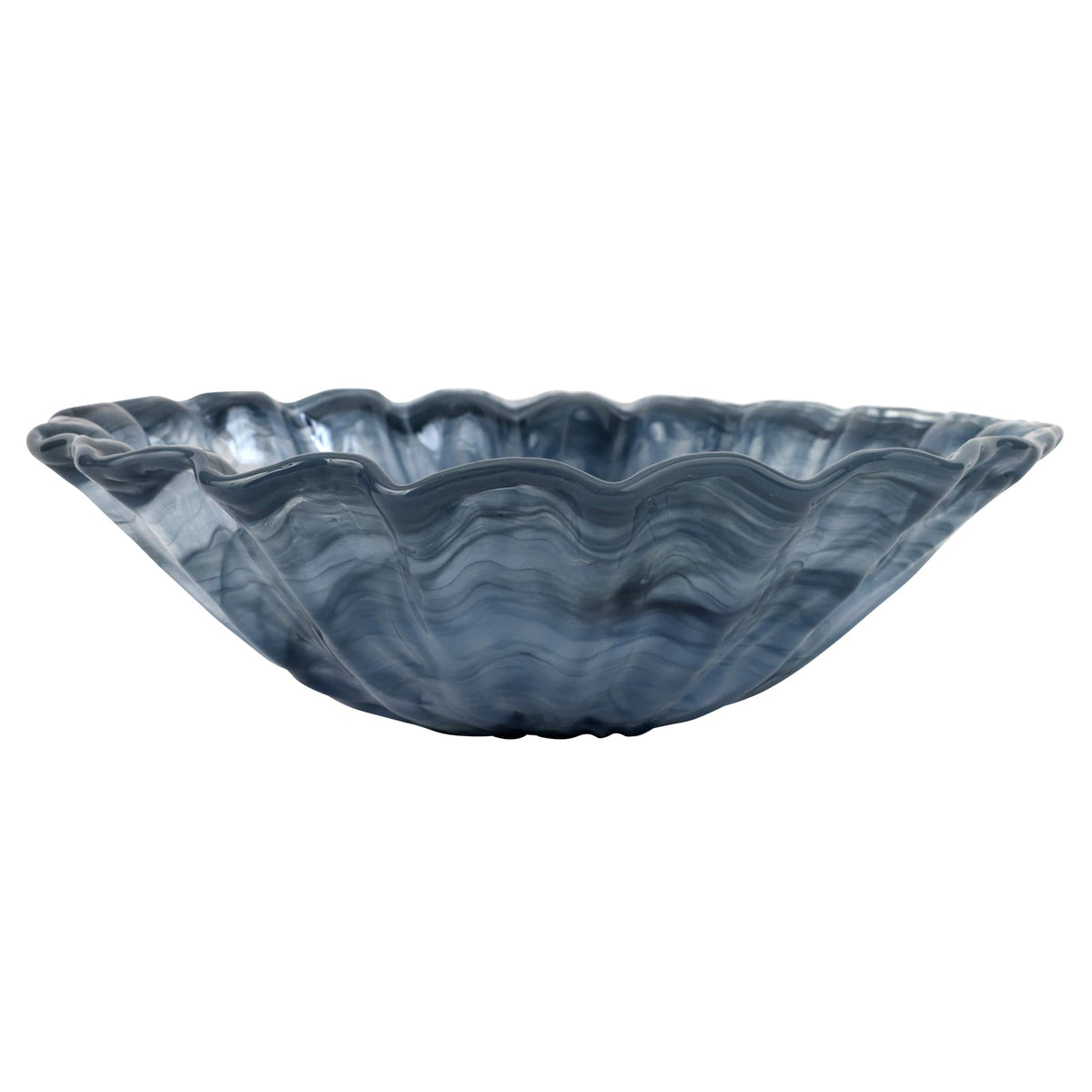 Onda Glass Gray Round Centerpiece