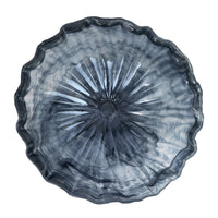 Onda Glass Gray Round Centerpiece