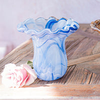 Onda Glass Cobalt Small Tulip Vase