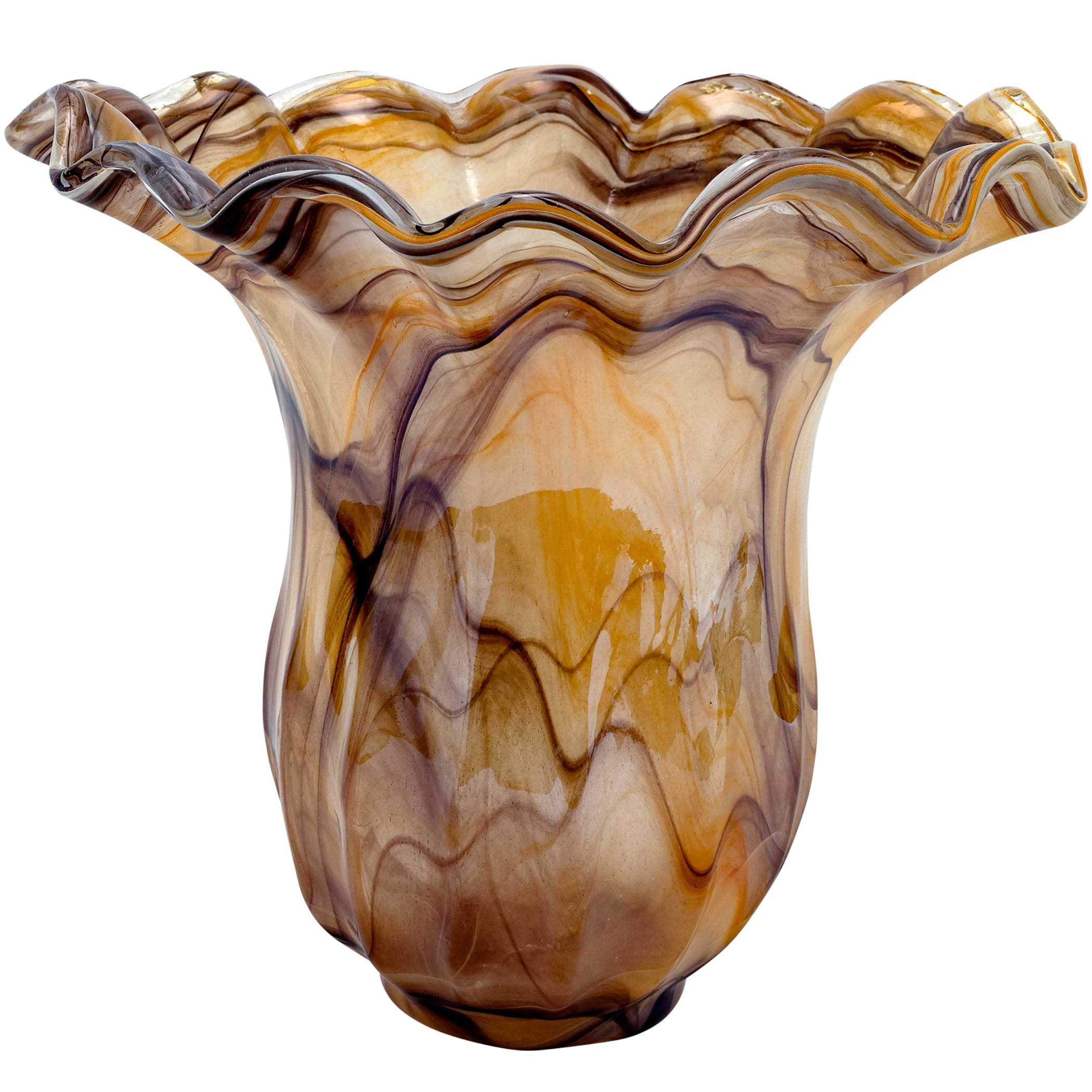 Onda Glass Tortoiseshell Large Tulip Vase – VIETRI