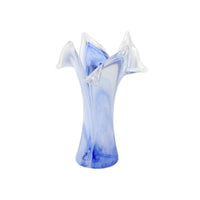 Onda Glass Cobalt Twisted Flower Vase