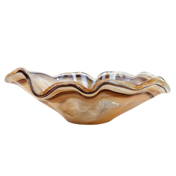 Onda Glass Tortoiseshell Large Bowl