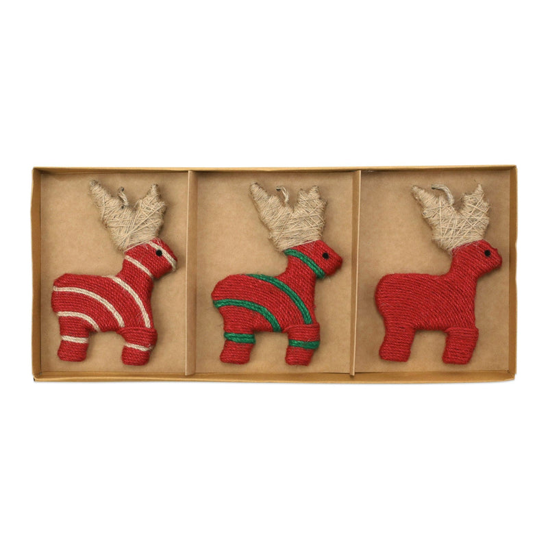 Ornaments Assorted Reindeer Ornaments - Set of 3