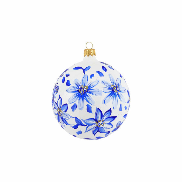 Ornaments Blue and White Flowers Ornament