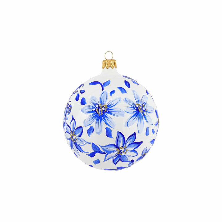 Ornaments Blue and White Flowers Ornament