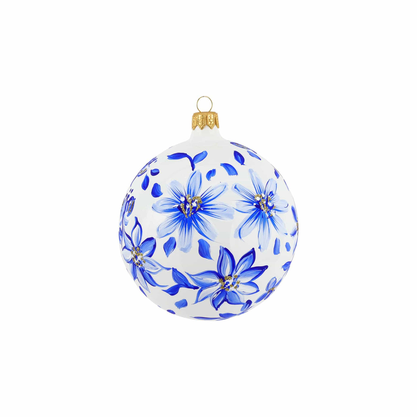 Ornaments Blue and White Flowers Ornament