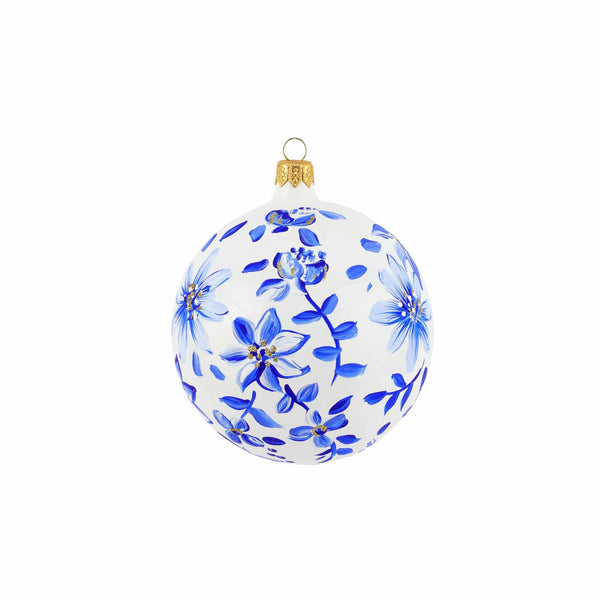 Ornaments Blue and White Flowers Ornament