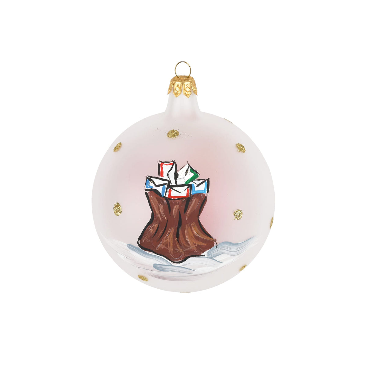 Old St. Nick Sending Letters Ornament