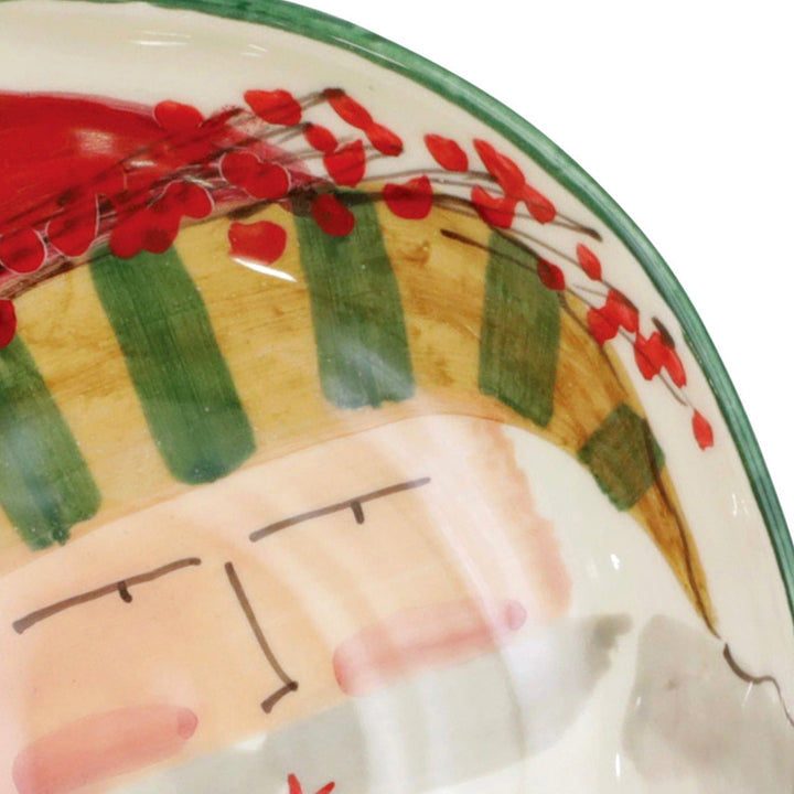 Old St. Nick Pasta Bowl - Stripe Hat