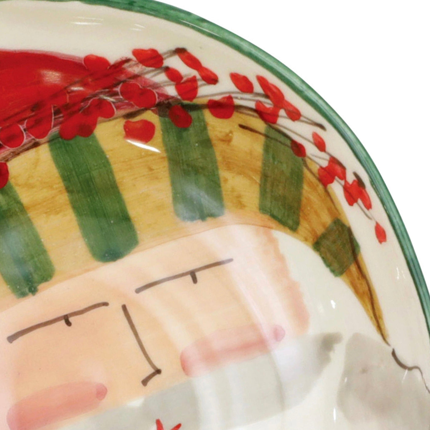 Old St. Nick Pasta Bowl - Stripe Hat