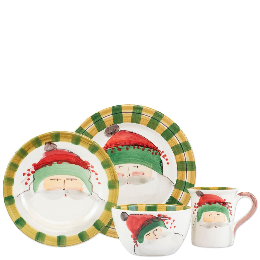 Old St. Nick Green Hat Four-Piece Place Setting by VIETRI