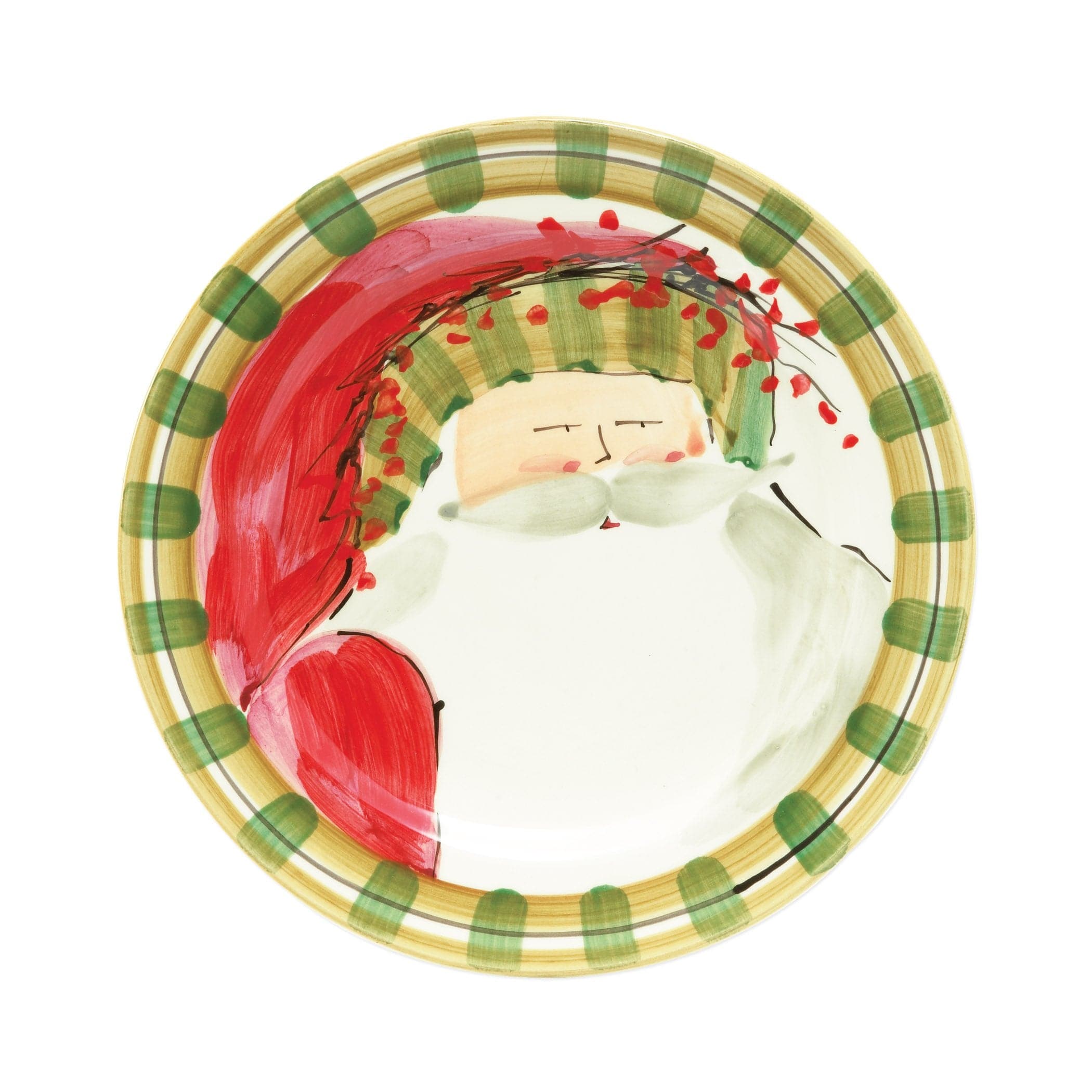 Old St. Nick Holiday Dinner Plate | Ceramic Santa Plate – VIETRI