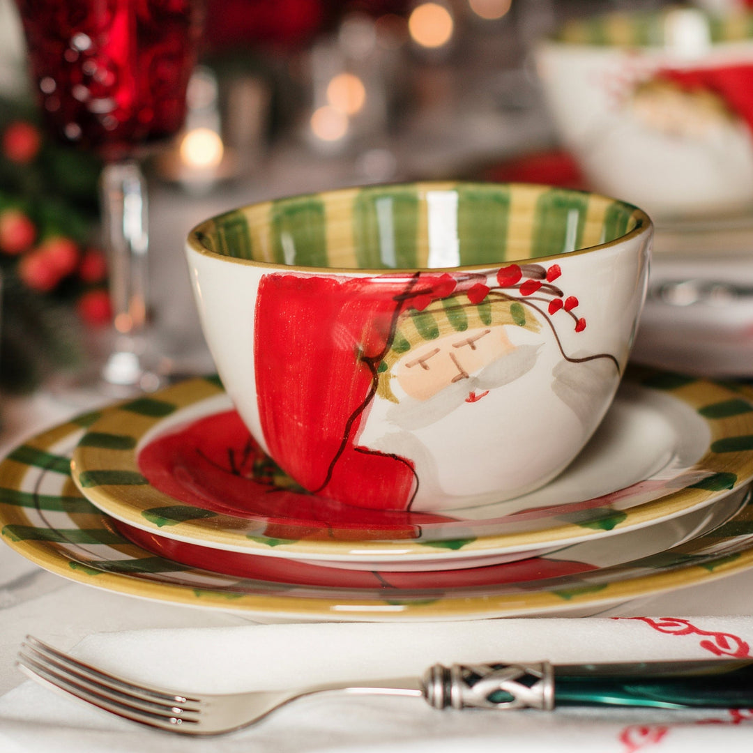 Old St. Nick Cereal Bowl - Striped Hat