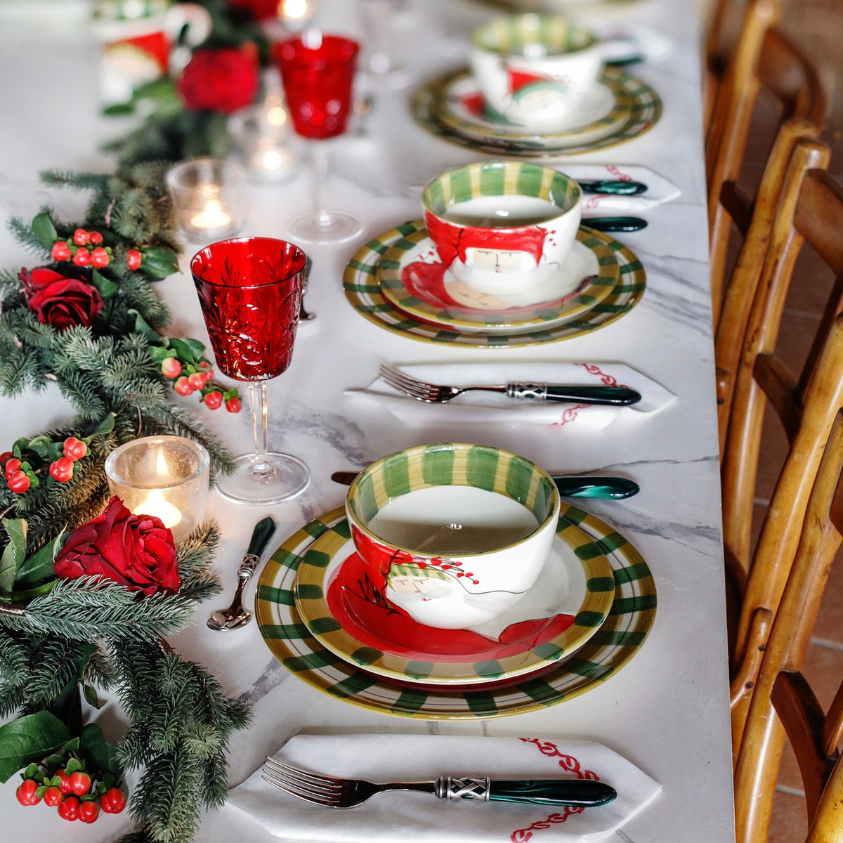 Old St. Nick Cereal Bowl - Striped Hat