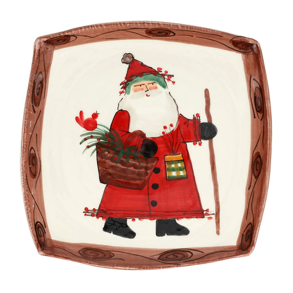 SANDAST（サンダスト） Virginia （バージニ Old St. Nick Outdoorsman Square Platter – VIETRI