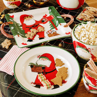 Old St. Nick Rimmed Round Platter