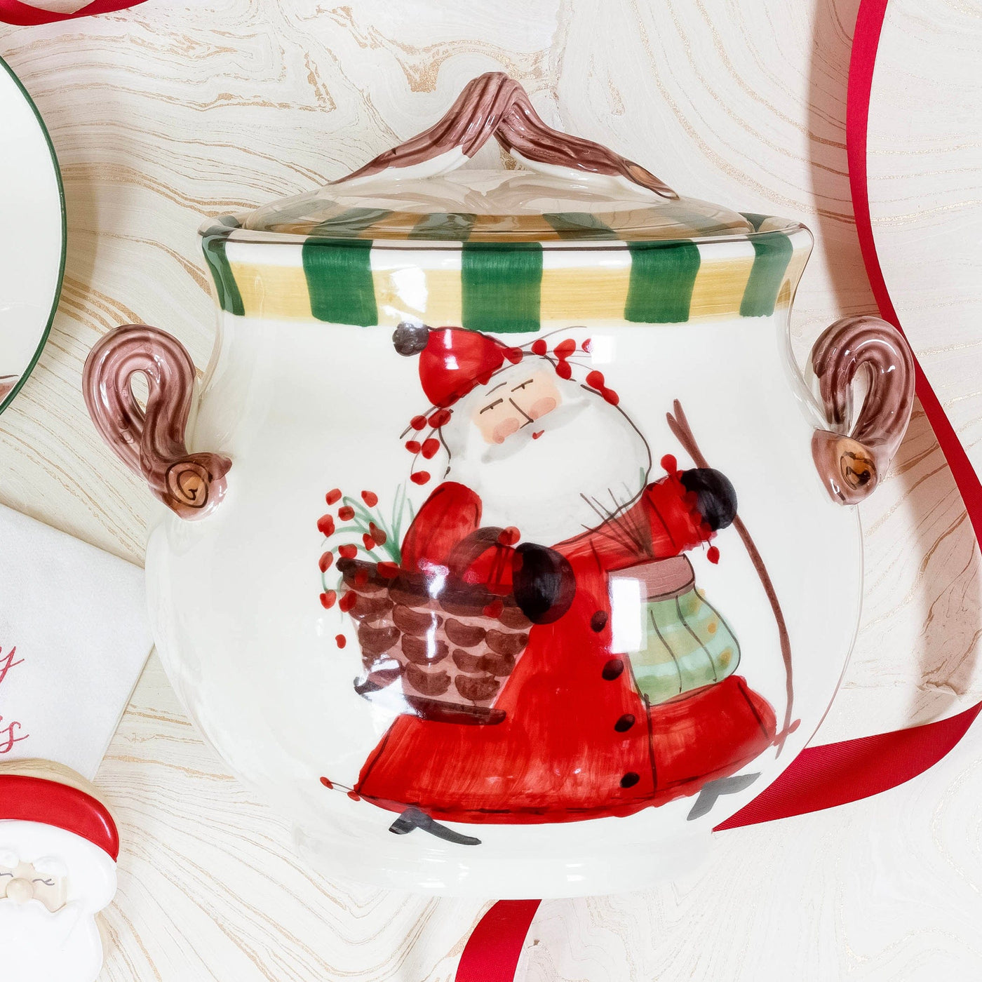 Crizzy Heart　ニナリッチ&ジルサンダー Old St. Nick Biscotti Jar – VIETRI