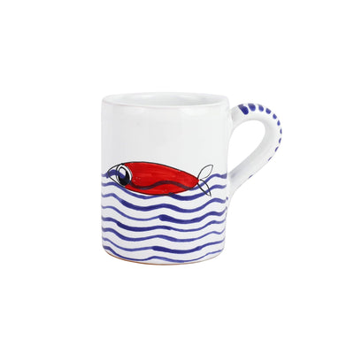 Pesce Pazzo Red Swimming Fish Mug