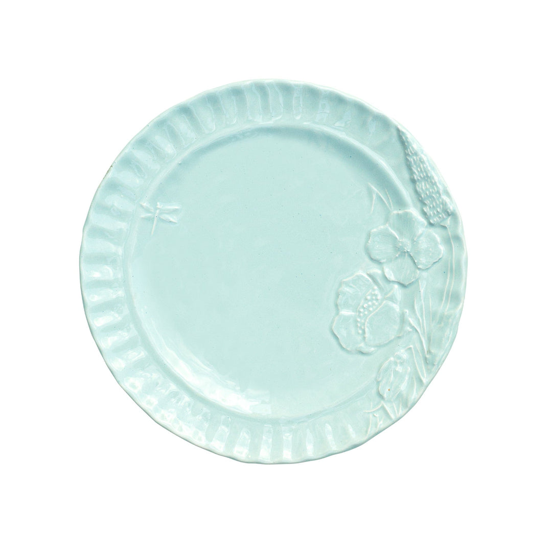 Pietra Fiori Aqua Salad Plate