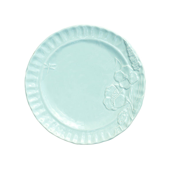 Pietra Fiori Aqua Salad Plate