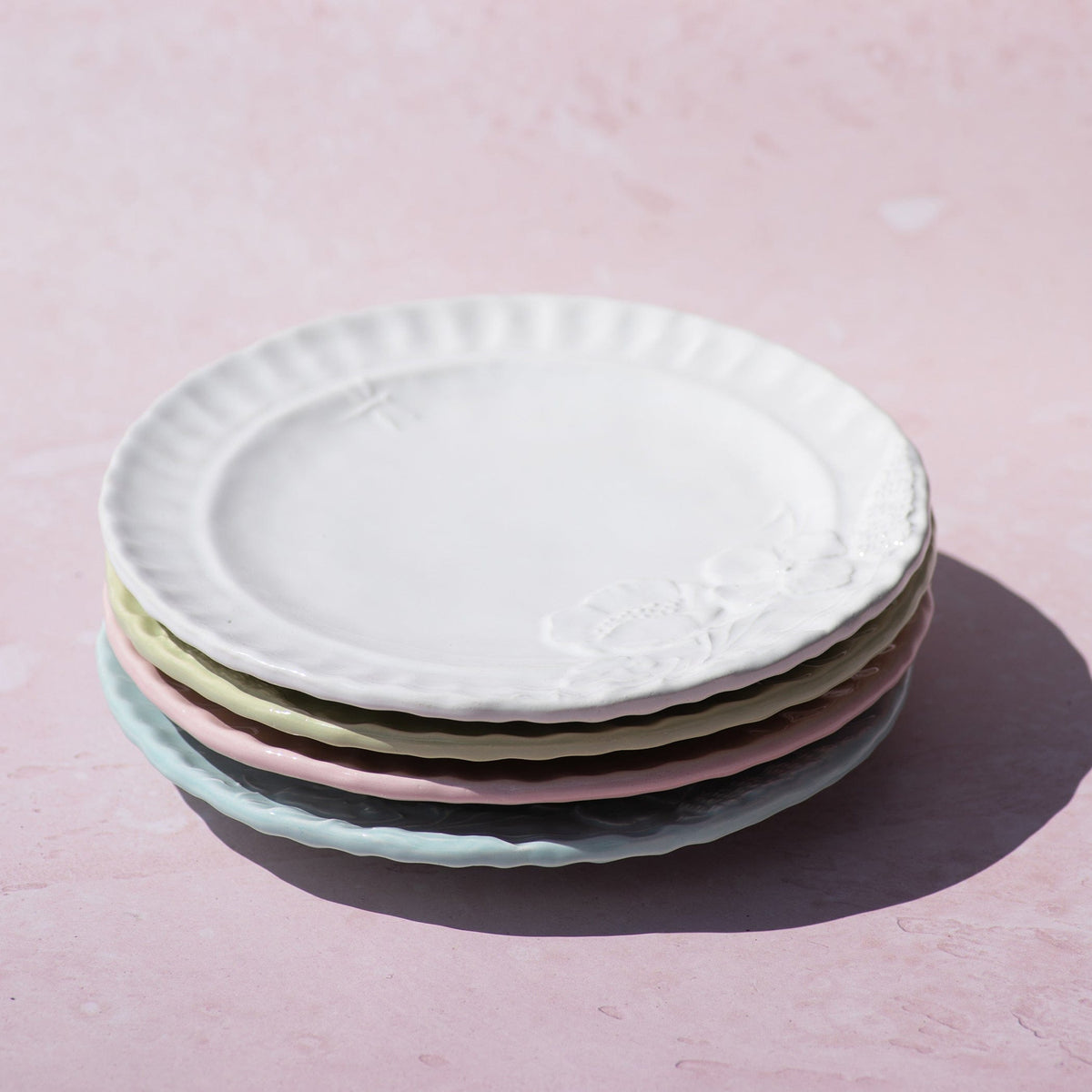 Pietra Fiori Aqua Salad Plate