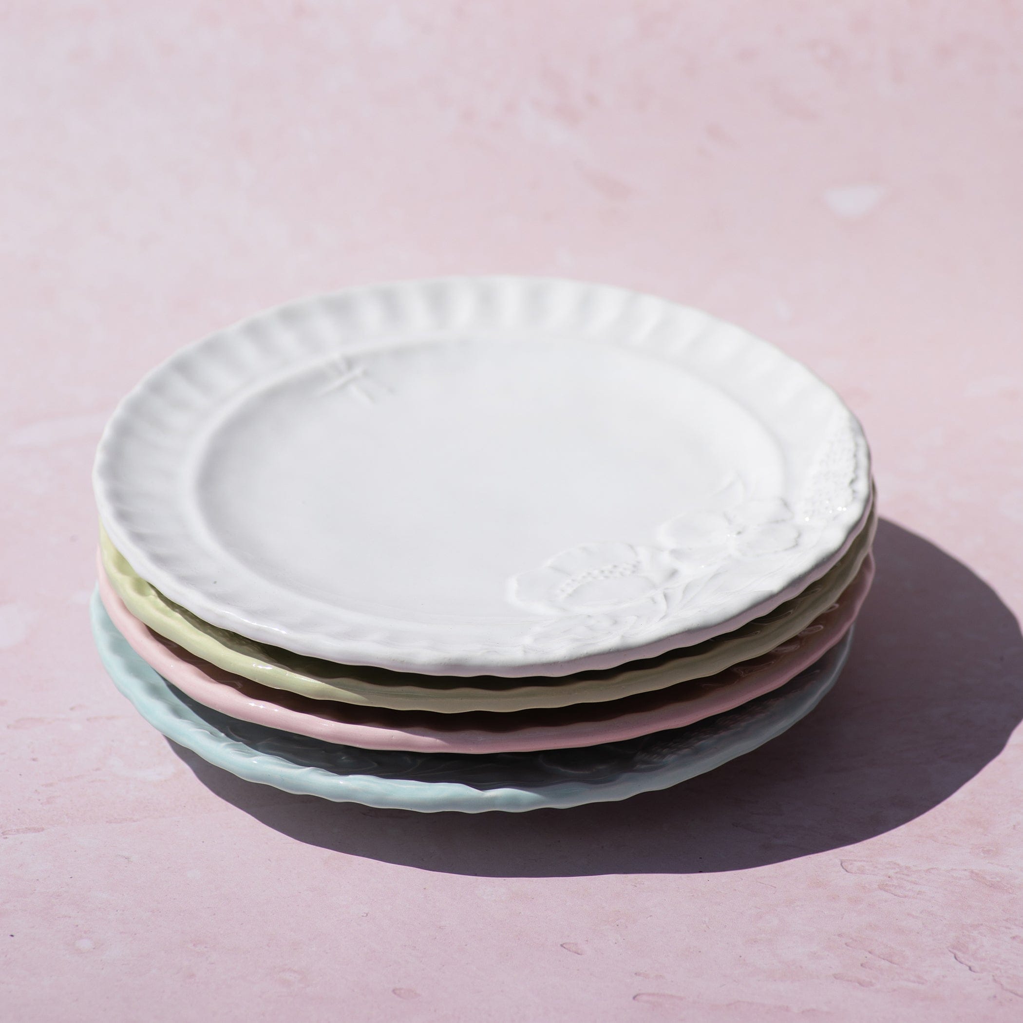 Pietra Fiori Pink Salad Plate – VIETRI