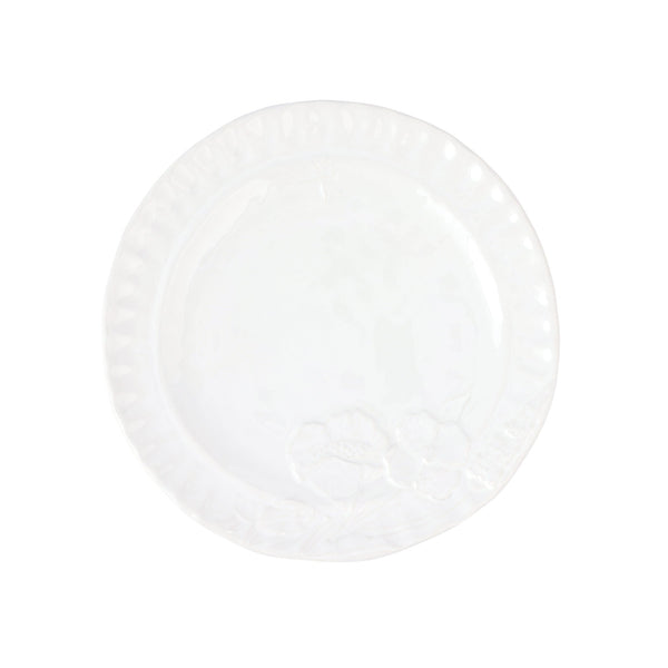 Pietra Fiori White Salad Plate