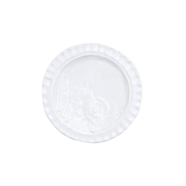 Pietra Fiori White Canape Plate