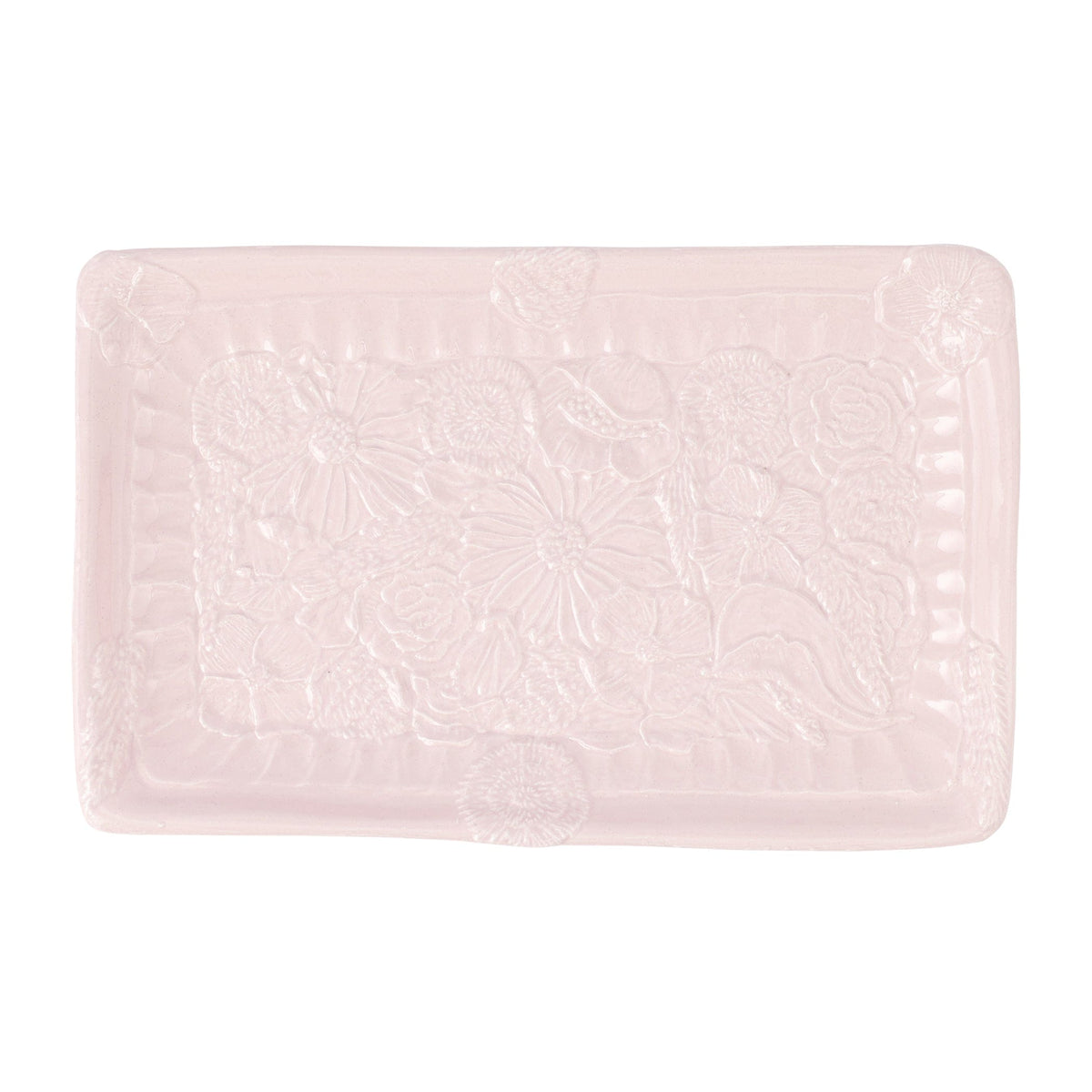 Pietra Fiori Pink Rectangular Platter