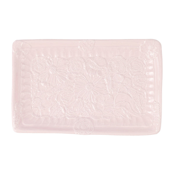Pietra Fiori Pink Rectangular Platter