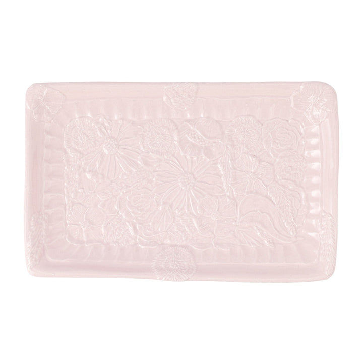 Pietra Fiori Pink Rectangular Platter