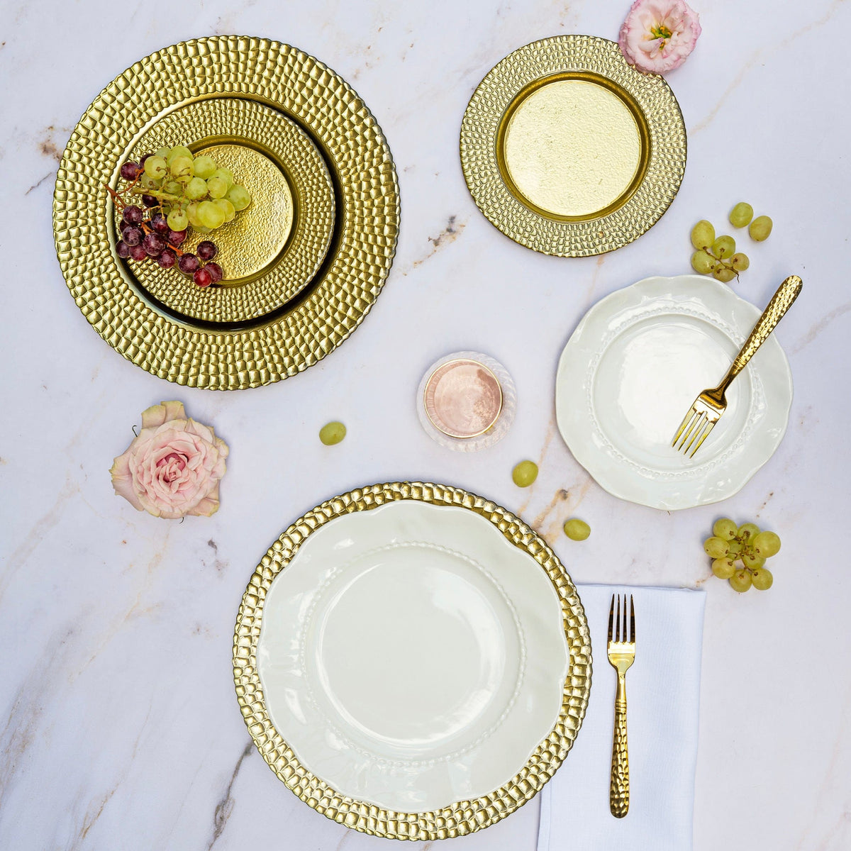 Pelli Glass Gold Salad Plate