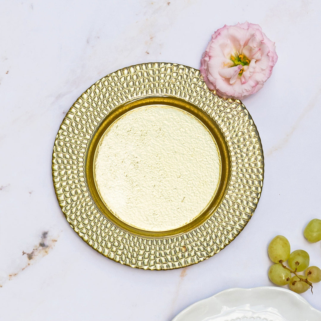 Pelli Glass Gold Salad Plate