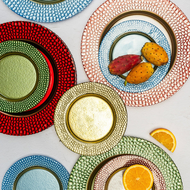 Pelli Glass Gold Salad Plate