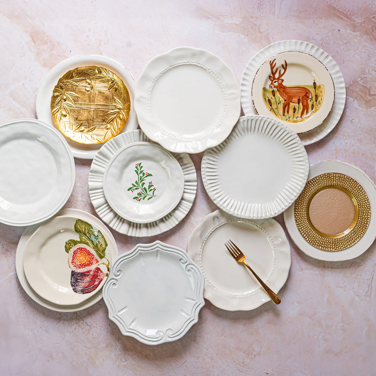 Pelli Glass Ivory Salad Plate