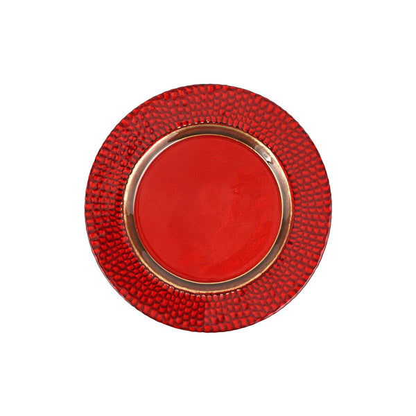 Pelli Glass Red Salad Plate