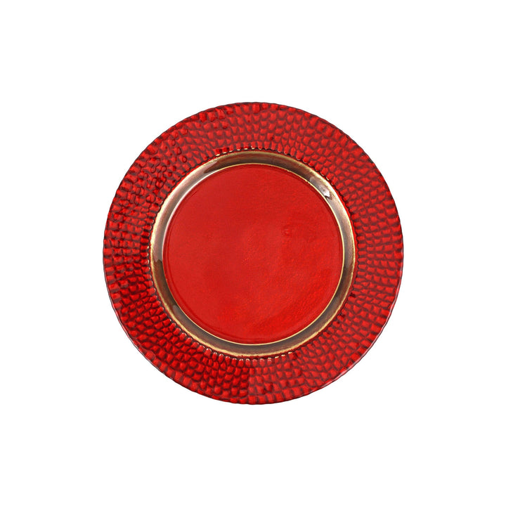 Pelli Glass Red Salad Plate