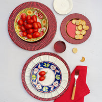 Pelli Glass Red Salad Plate