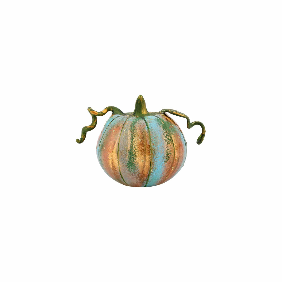 Pumpkins Figural Blue Glass Pumpkin