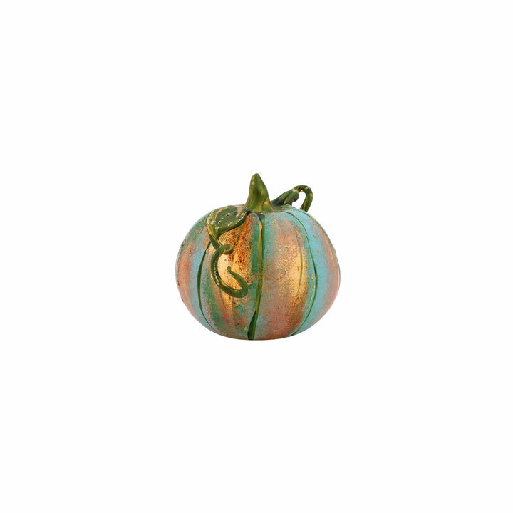 Pumpkins Figural Blue Glass Pumpkin