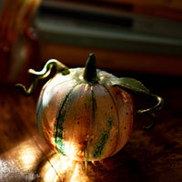 Pumpkins Figural Blue Glass Pumpkin