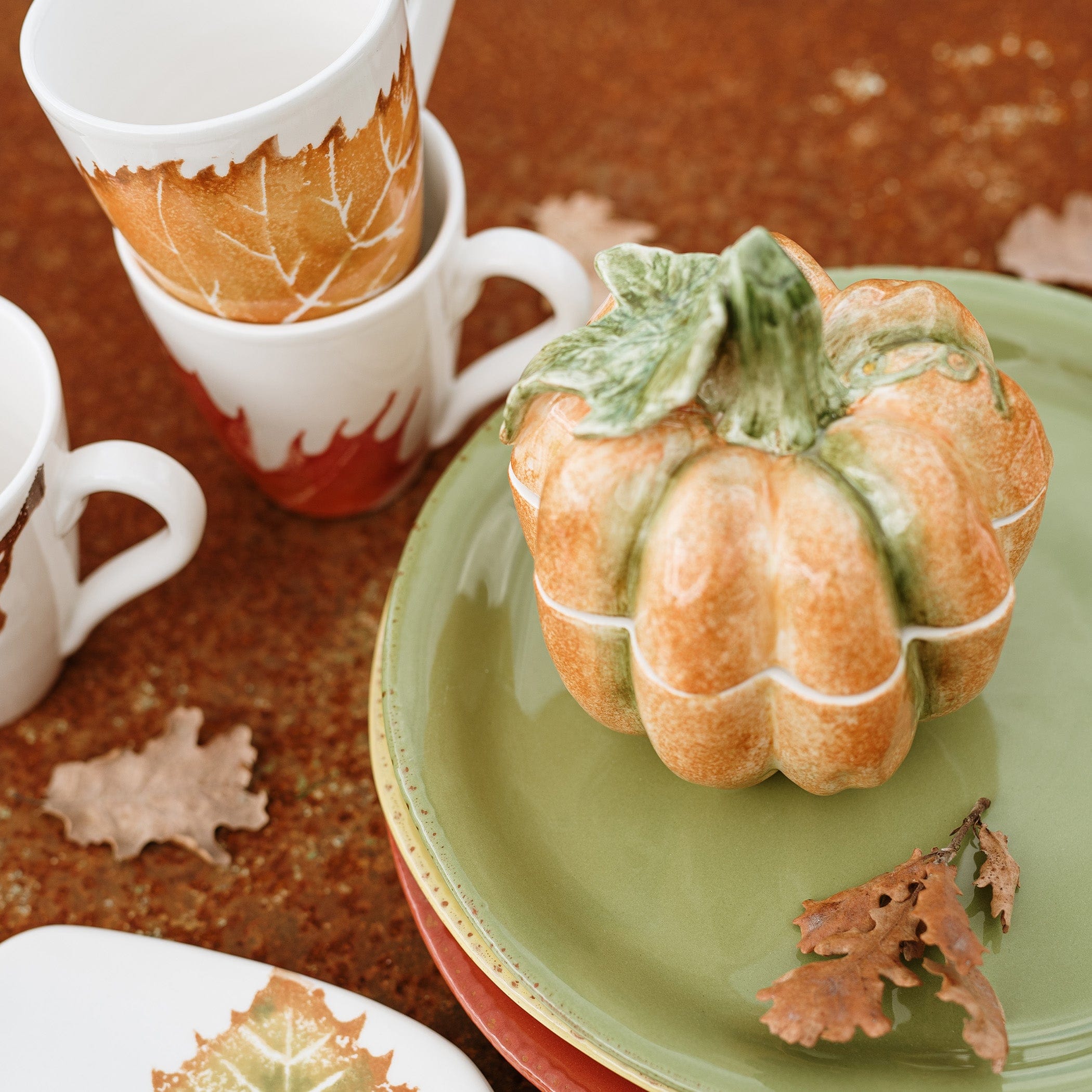 Vietri Pumpkins Covered Pumpkin - Thumbnail 2